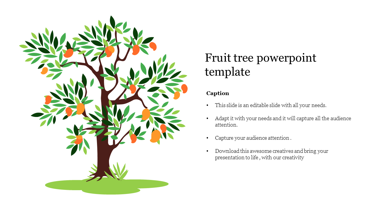 Immediately Download Fruit Tree PowerPoint Template